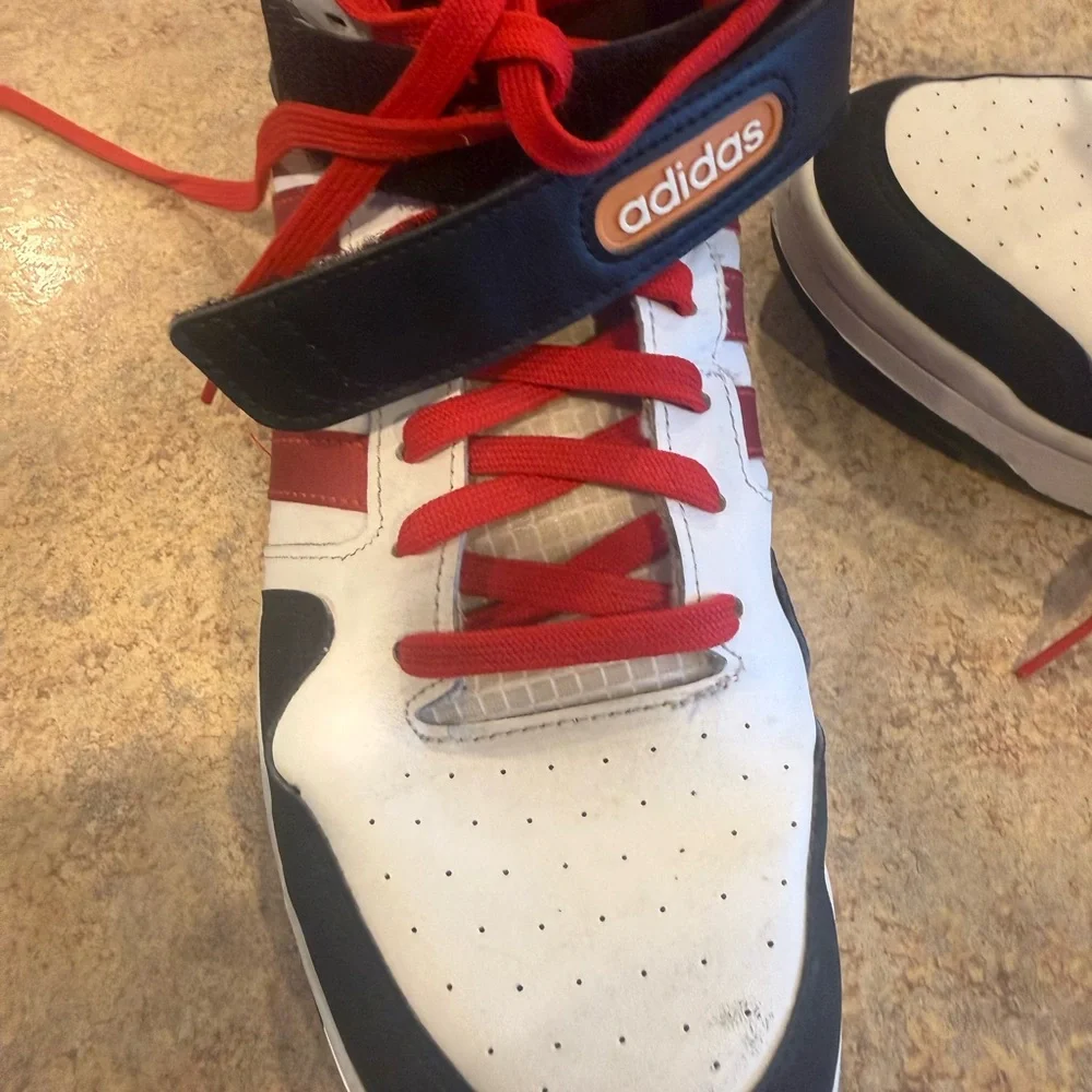 Adidas Men's High-Top Sneakers - Red, Black, White - Picture 3 of 16